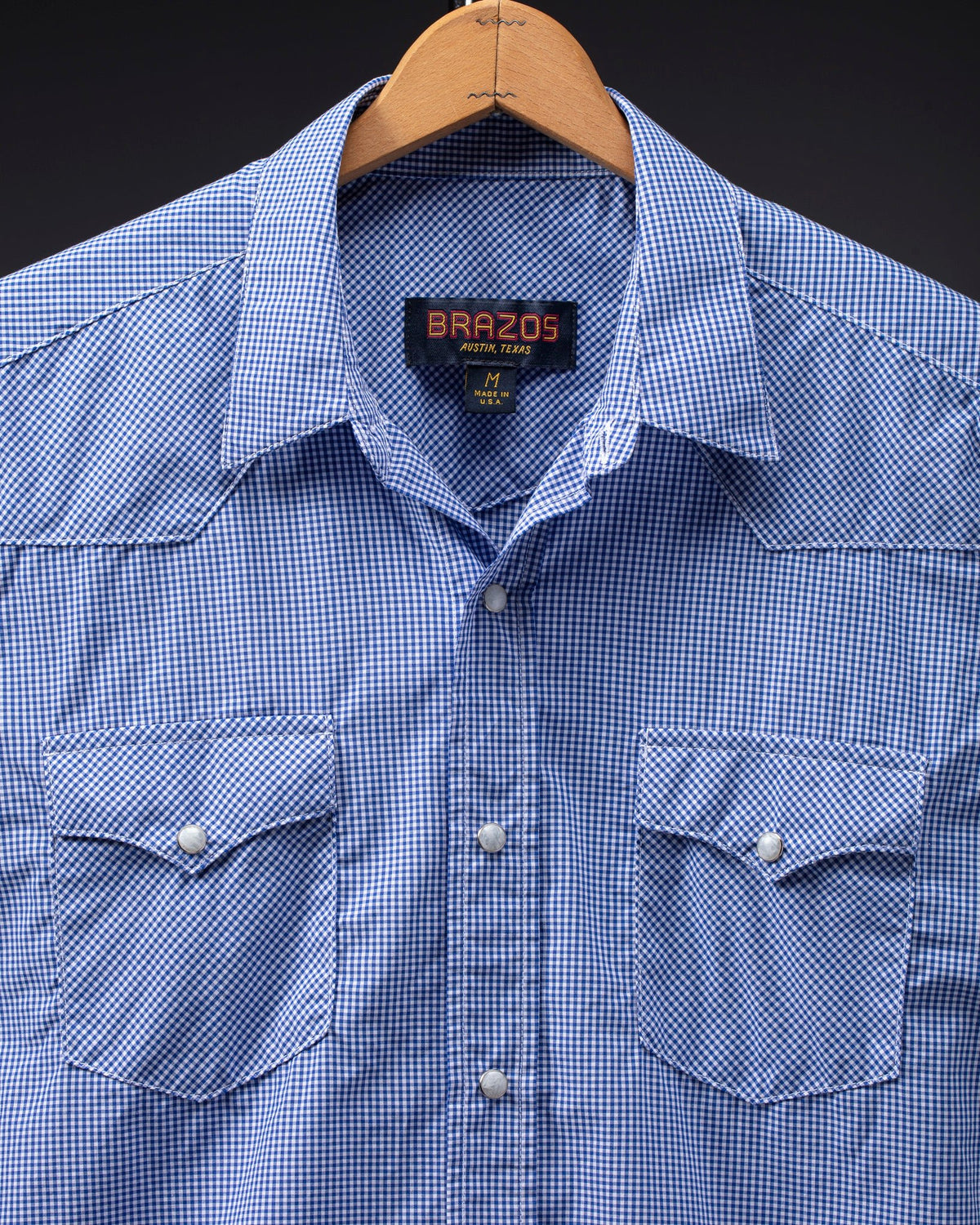 Pasadena Short Sleeve Micro Check - Brazos Fine Shirts