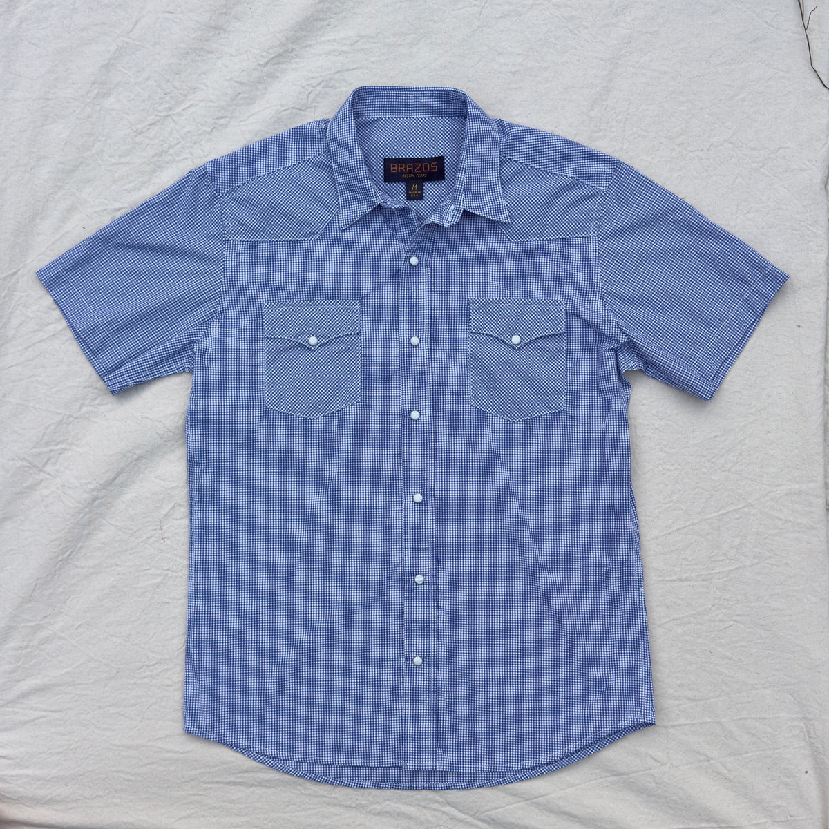 Pasadena Short Sleeve Micro Check - Brazos Fine Shirts