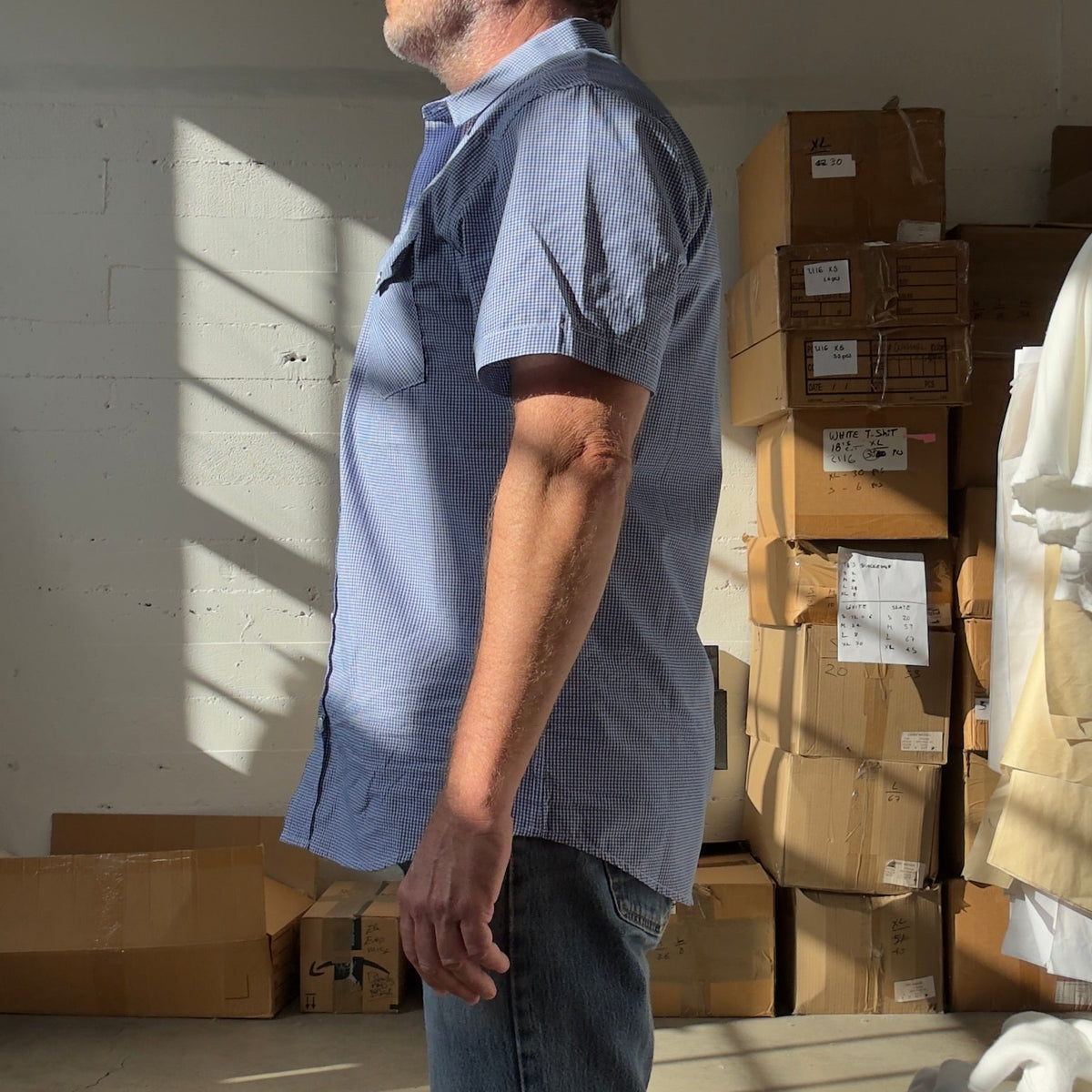 Pasadena Short Sleeve Micro Check - Brazos Fine Shirts
