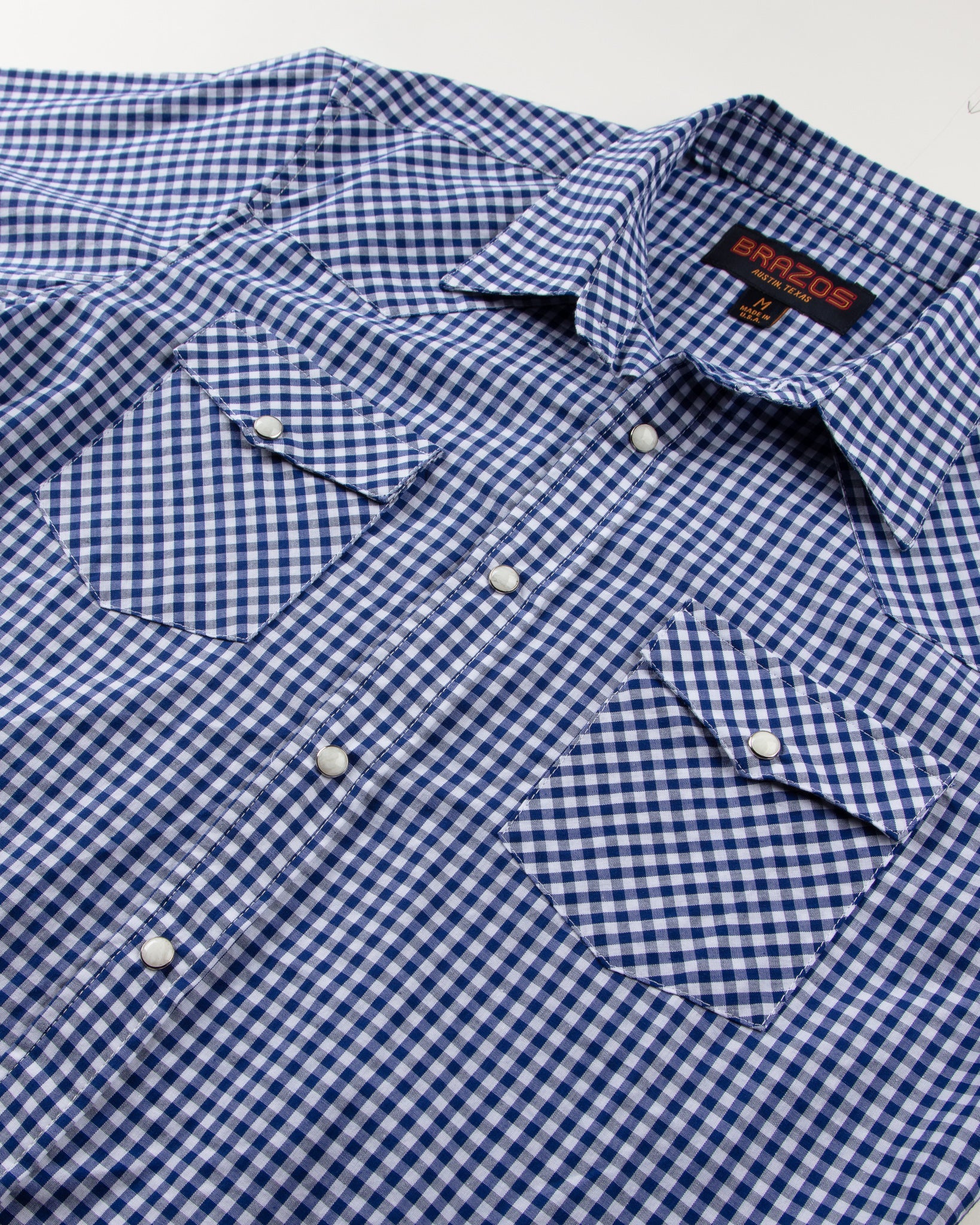 Blue Gingham - Brazos Fine Shirts