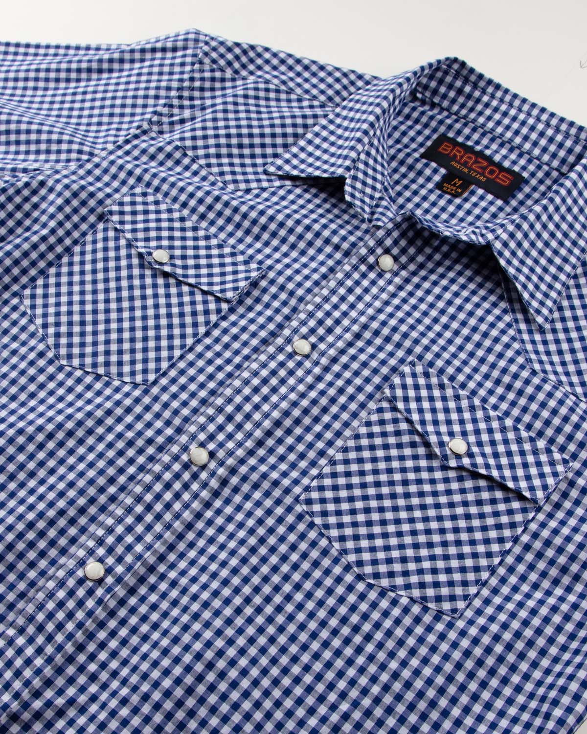 Blue Gingham - Brazos Fine Shirts