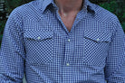 Blue Gingham - Brazos Fine Shirts