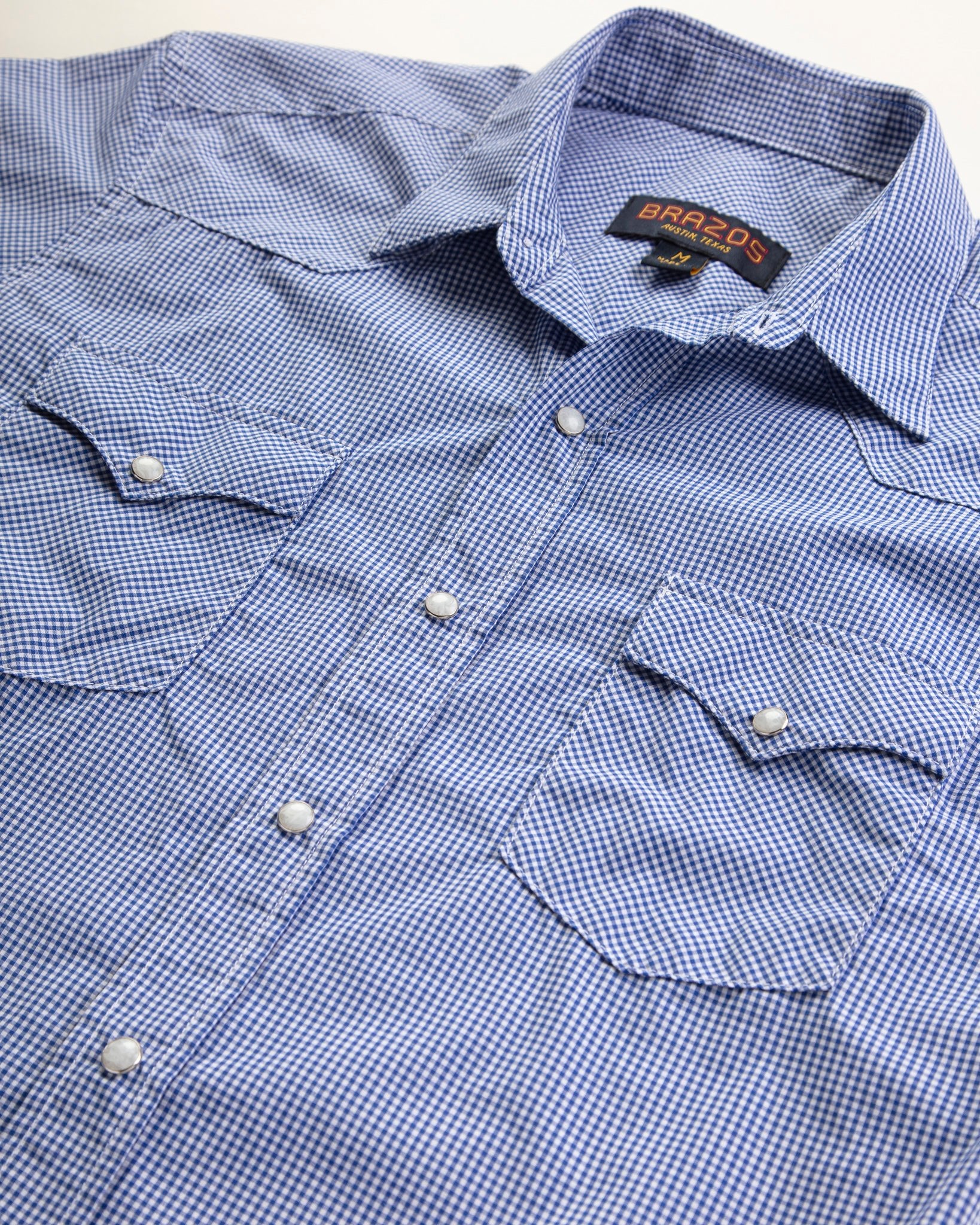 Pasadena Short Sleeve Micro Check - Brazos Fine Shirts